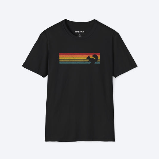 Retro Sunset Squirrel T-Shirt