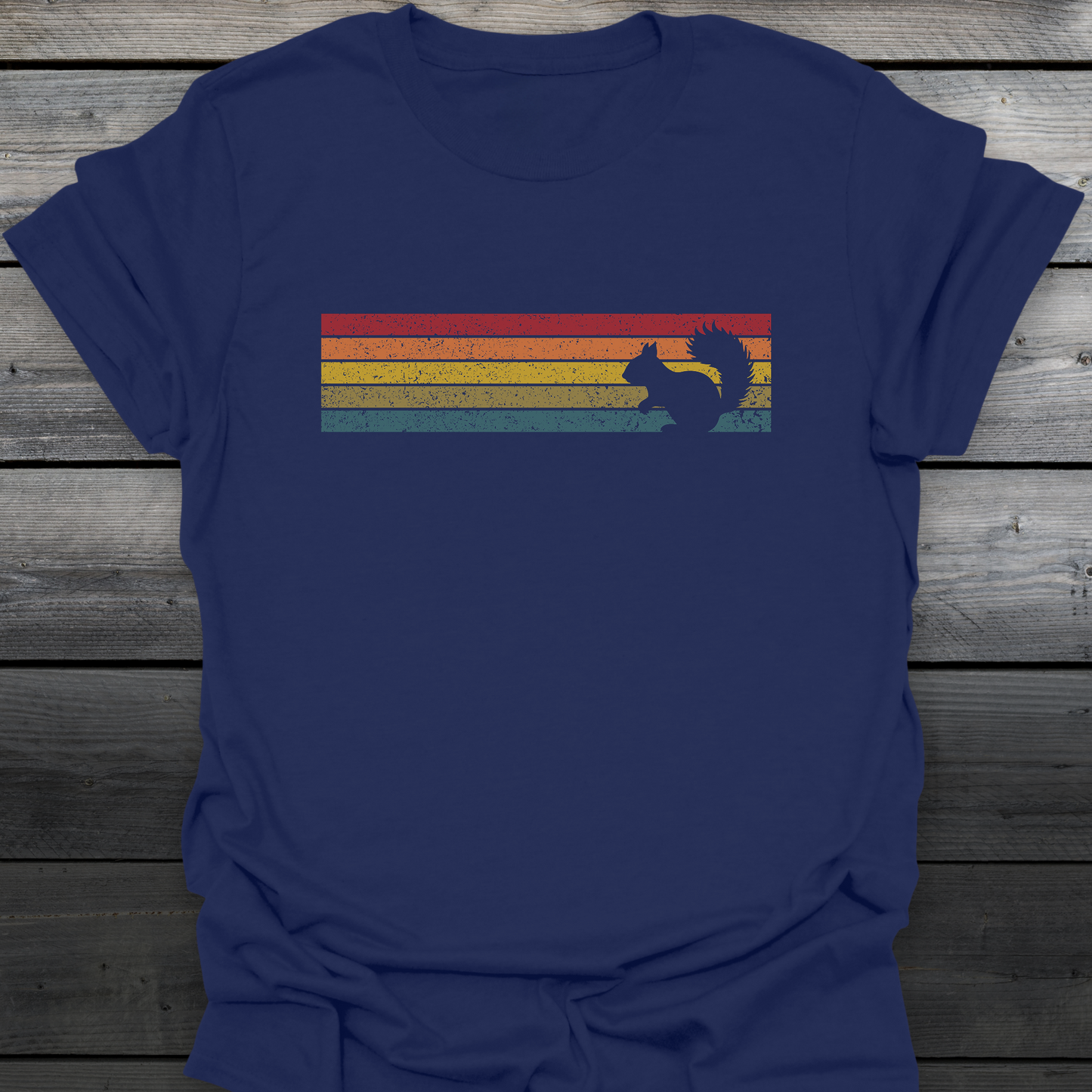 Retro Sunset Squirrel T-Shirt