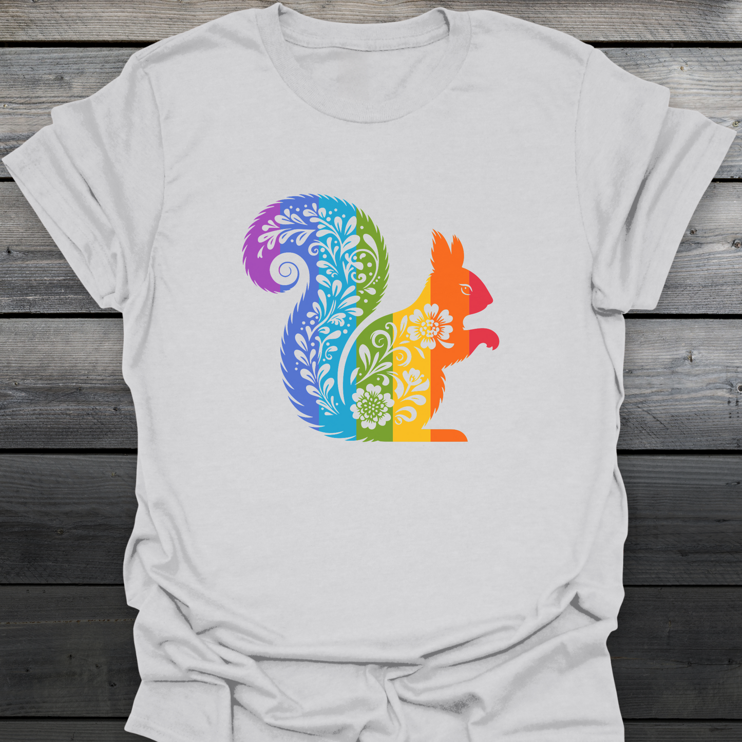 Floral Squirrel T-Shirt