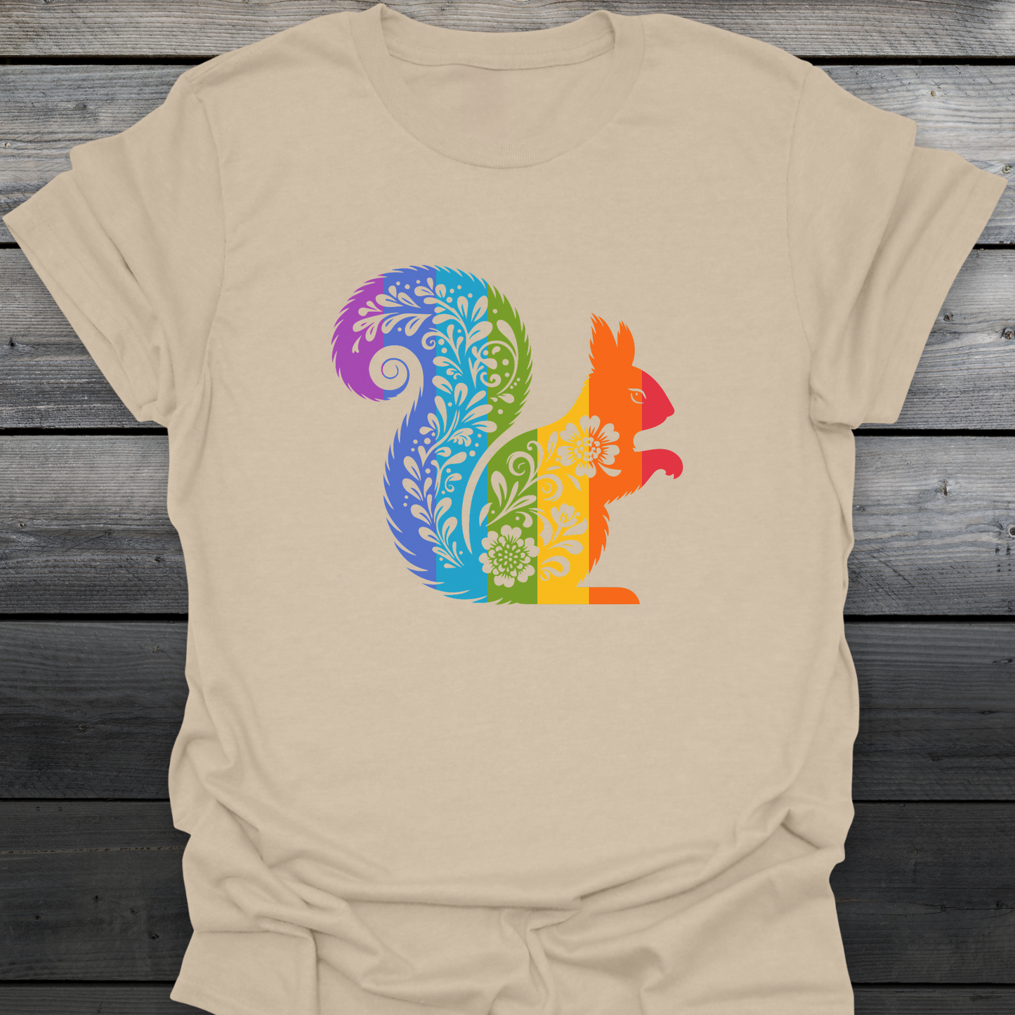 Floral Squirrel T-Shirt